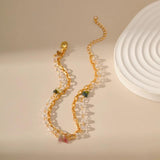Crystal Double Layer Anklets for Women INS Jewelry
