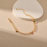 Crystal Double Layer Anklets for Women INS Jewelry