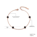 Bohemia Rose Plated Stainless Steel Anklet ZA19012