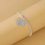 Love Rhinestone Pendant Anklet Beach Accessory Party Gift