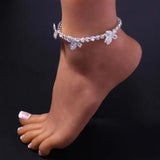 Sexy Small Butterfly Lady Anklet Rhinestone Chain Crystal Foot Jewelry