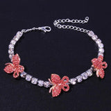 Sexy Small Butterfly Lady Anklet Rhinestone Chain Crystal Foot Jewelry