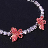 Sexy Small Butterfly Lady Anklet Rhinestone Chain Crystal Foot Jewelry