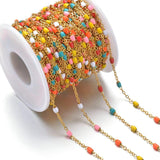 1m Colorful Beaded Anklet Bracelet Chain DIY Jewelry Making Accessories