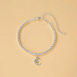 Beach Star Moon Foot Chain Women's Rhinestone Party Jewelry