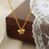 FEILIN Real Plated Frosted Five-Pointed Star Anklet
