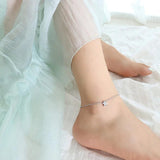 FEILIN Real Plated Frosted Five-Pointed Star Anklet
