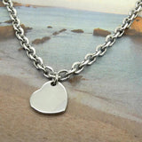 Heart Charm Stainless Steel Anklets 9-11 Inches