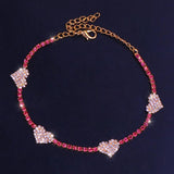 Crystal Heart Barefoot Sandals Anklet for Women