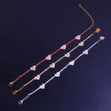 Crystal Heart Barefoot Sandals Anklet for Women