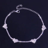 Crystal Heart Barefoot Sandals Anklet for Women