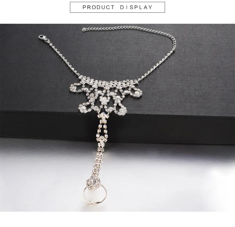 Rhinestone Beach Barefoot Sandal Anklet