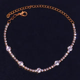 Crystal Ankle Bracelet Round Pendant Sandal Anklet