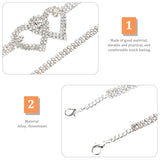Women's Heart Rhinestone Anklet Metal Ankle Bracelets