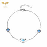 Evil Eye Resin Beads Foot Bracelet Stainless Steel Chain Ankle Accessory