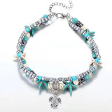 Women's Beach Conch Sea Star Anklet