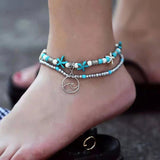 Women's Beach Conch Sea Star Anklet