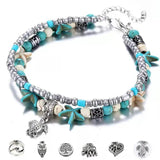 Women's Beach Conch Sea Star Anklet