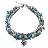 Women's Beach Conch Sea Star Anklet