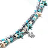 Women's Beach Conch Sea Star Anklet
