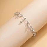 Boho Rhinestone Tassel Chain Anklet for Women
