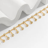 Boho Rhinestone Tassel Chain Anklet for Women