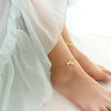 Small Elephant Zircon Anklet for Women Charm Anklet Animal Jewelry