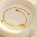 Small Elephant Zircon Anklet for Women Charm Anklet Animal Jewelry
