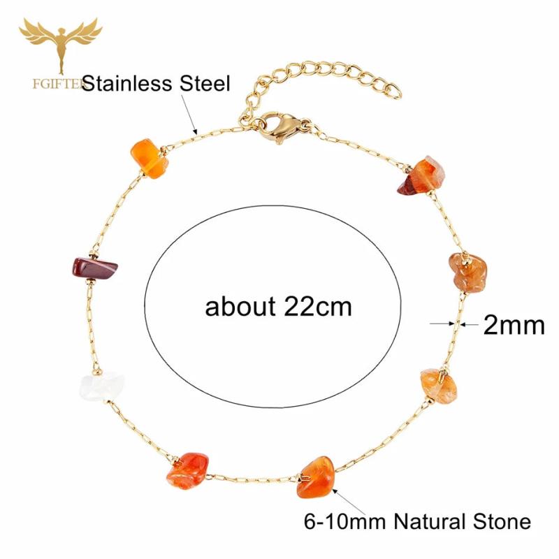 Summer Beach Jewelry Anklet Natural Stone Beads Foot Bracelet