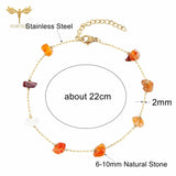 Summer Beach Jewelry Anklet Natural Stone Beads Foot Bracelet