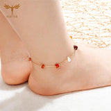 Summer Beach Jewelry Anklet Natural Stone Beads Foot Bracelet