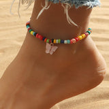 Bohemian Folk Acrylic Beaded Butterfly Anklet