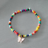 Bohemian Folk Acrylic Beaded Butterfly Anklet