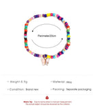 Bohemian Folk Acrylic Beaded Butterfly Anklet
