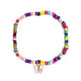 Bohemian Folk Acrylic Beaded Butterfly Anklet