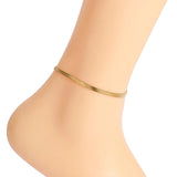 Women's Stainless Steel Blade Chain Anklet with Extender Chain