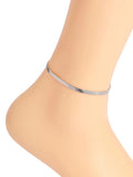 Women's Stainless Steel Blade Chain Anklet with Extender Chain