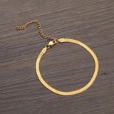 Stainless Steel Anklet with Extender Chain - Women's Jewelry