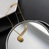 Stainless Steel Face Chain for Women - Tassel Pendant - Fine Jewelry