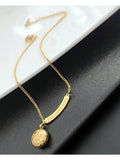 Stainless Steel Face Chain for Women - Tassel Pendant - Fine Jewelry