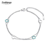 Geometric Pentagon Charm Anklet Stainless Steel Foot Bracelet ZA22007