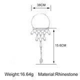 Rhinestone Flower Wedding Anklet with Toe - Boho Foot Beach Anklet