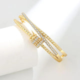 Lucky Rotatable Crystal Beads Cuff Bracelet
