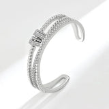 Lucky Rotatable Crystal Beads Cuff Bracelet