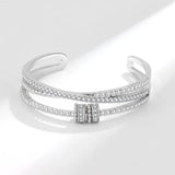 Lucky Rotatable Crystal Beads Cuff Bracelet