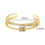Lucky Rotatable Crystal Beads Cuff Bracelet