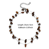 MinaMaMa Stainless Steel Stone Anklets for Women