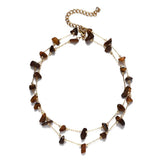 MinaMaMa Stainless Steel Stone Anklets for Women