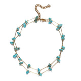 MinaMaMa Stainless Steel Stone Anklets for Women