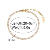 Zircon Pearl Anklet Stainless Steel Jewelry